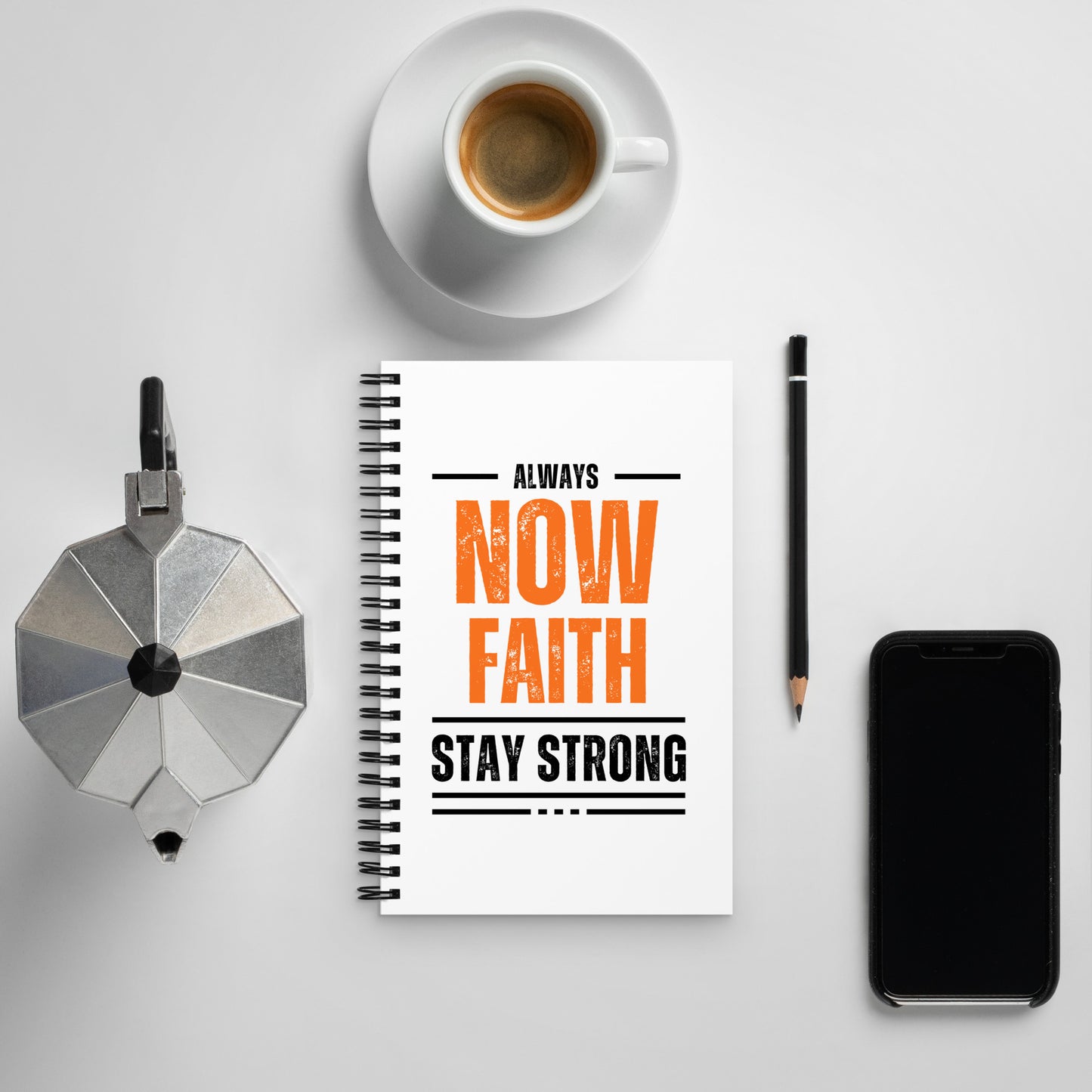 Now Faith Spiral notebook